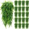 32 Inch - 20 Pcs Artificial Hanging Plants Boston Ferns Plastic Fake Plants Garland